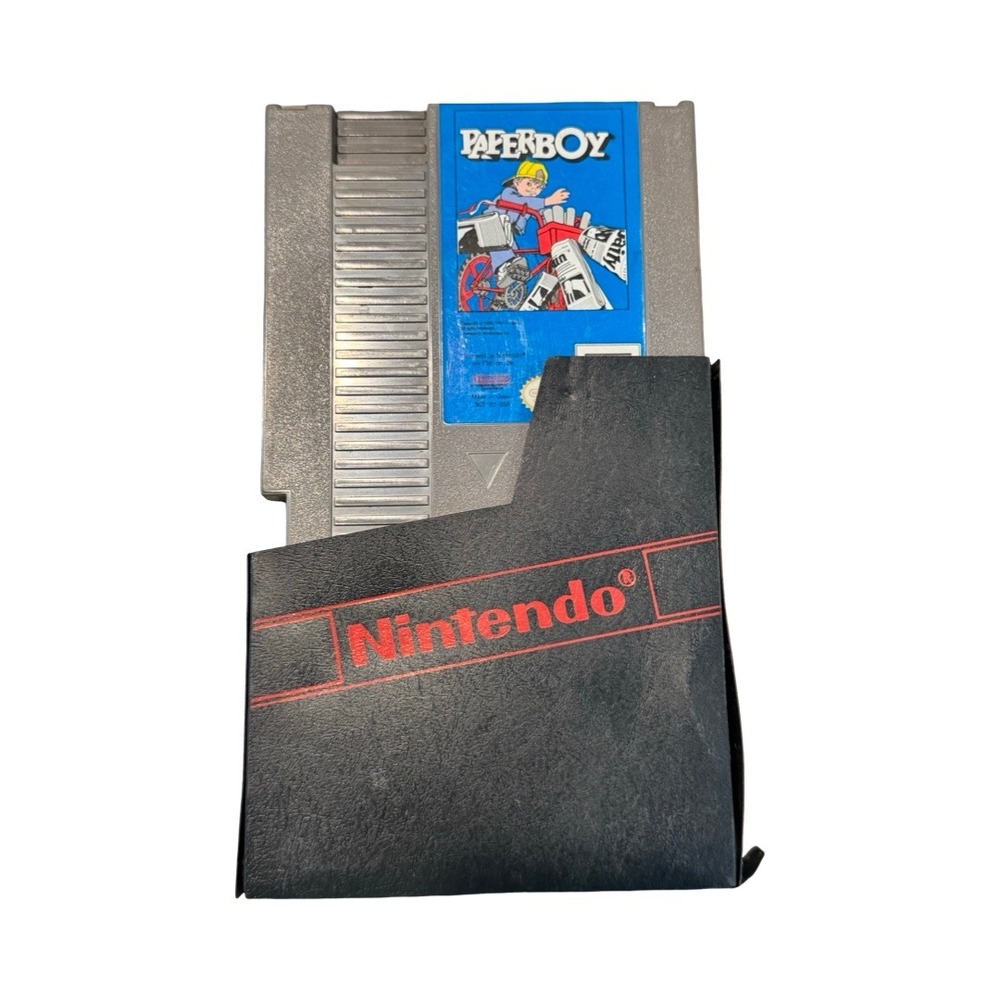 Paperboy Nintendo NES Video Game Cartridge NES-PY-USA with Dust Sleeve Gray